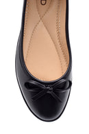 Women's Bow Leather Ballerinas | Derimod