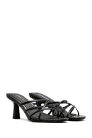 Women's Black Heeled Slippers | Derimod