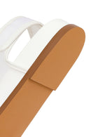 Woman White Jeweled Buckle Sandal | Derimod