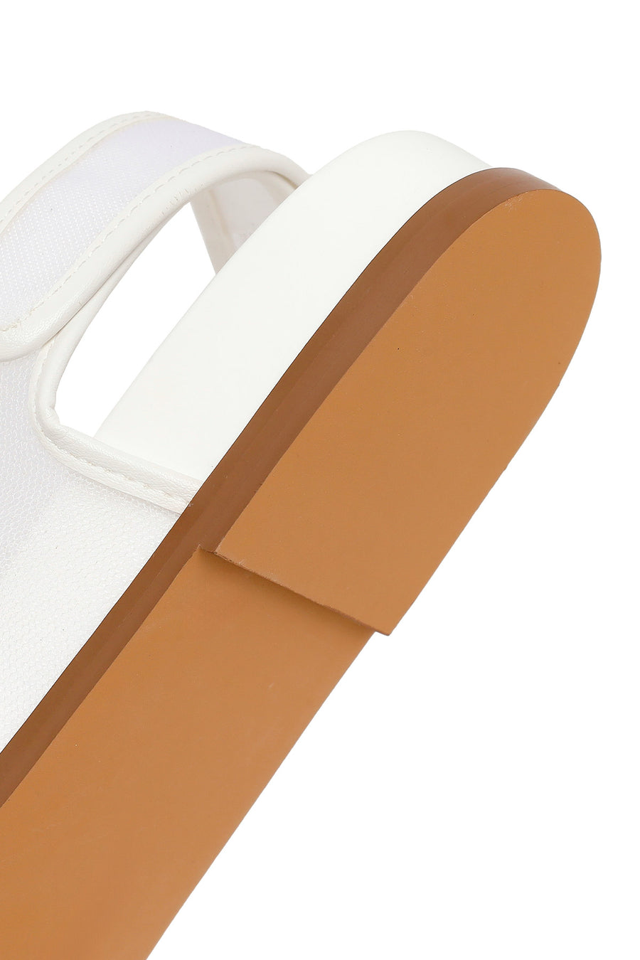 Woman White Jeweled Buckle Sandal