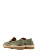 Men's Green Suede Leather Casual Loafer | Derimod