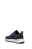 Geox Men's Navy Blue Spherica 4x4 Abx Laced Waterproof Leather Sneaker | Derimod