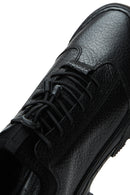 Men's Black Leather Casual Sneaker | Derimod