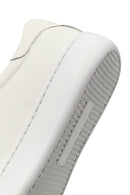 Men's White Lace-Up Thick-Soled Leather Sneaker | Derimod