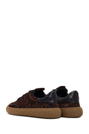 Kadın Leopar Süet Deri Sneaker | Derimod