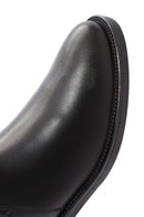 Women's Black Leather Chelsea Boots | Derimod