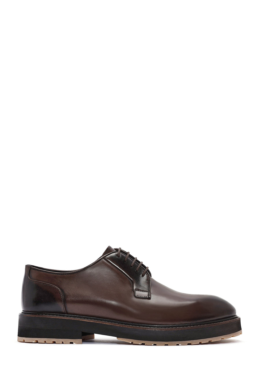 Men's Brown Lace-up Leather Casual Shoes 24WFD664418 | Derimod