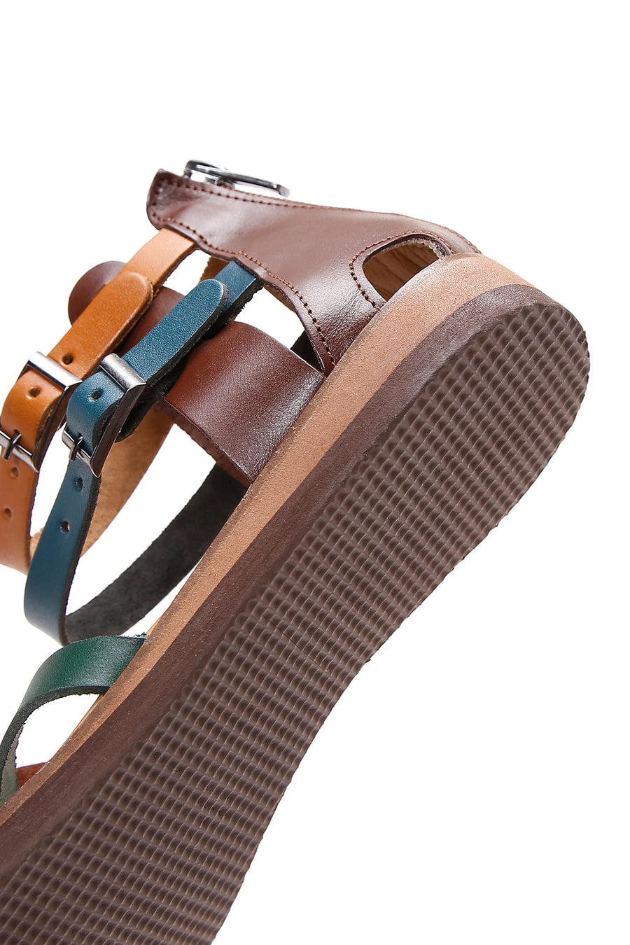 Women's Multicolored Flip-Flop Leather Bodrum Sandals