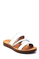 Women's White Stone Slippers | Derimod