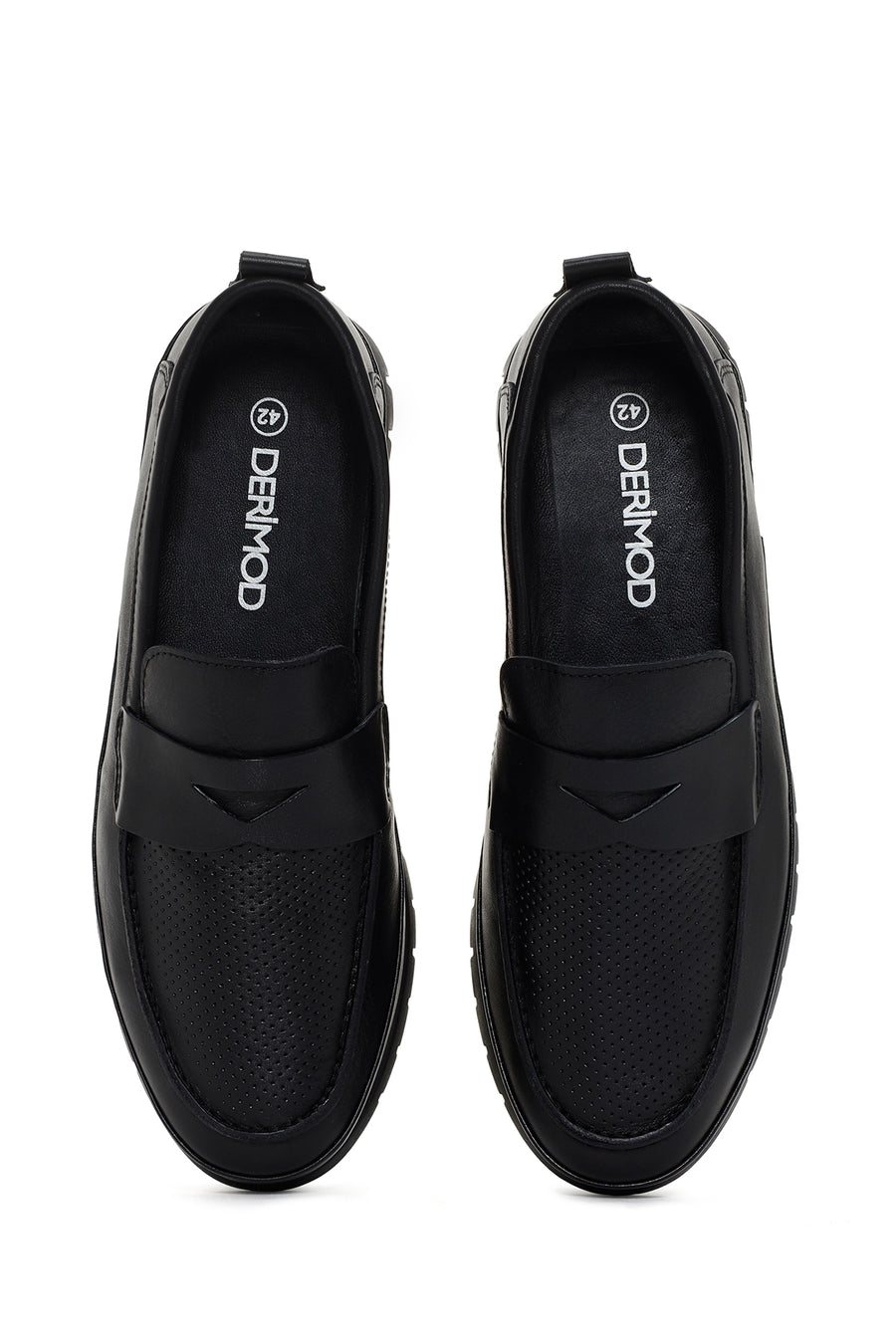Men's Black Leather Casual Loafer