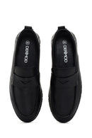 Men's Black Leather Casual Loafer | Derimod