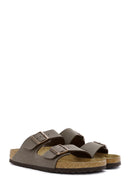 Birkenstock Men's Mink Double Buckle Arizona Eva Slippers | Derimod