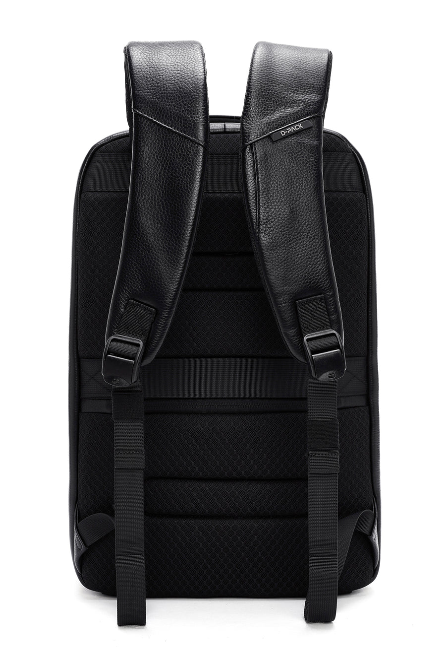 D-Pack Unisex Black Technological Leather Backpack