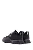 Men's Black Thick Sole Lace Up Leather Sneaker | Derimod