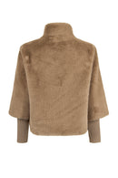 Ampezzo Woman Beige Short Teddy Coats | Derimod