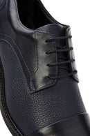 Men's Navy Blue Lace-Up Leather Classic Shoes | Derimod