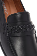 Derimod Fly Men's Black Leather Loafer | Derimod