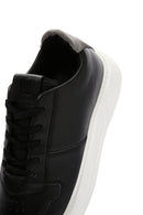 Men's Black Leather Sneaker | Derimod