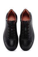 Men's Black Leather Sneaker | Derimod