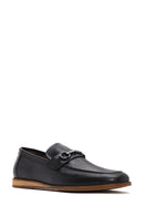 Derimod Black Men's Black Leather Loafer | Derimod