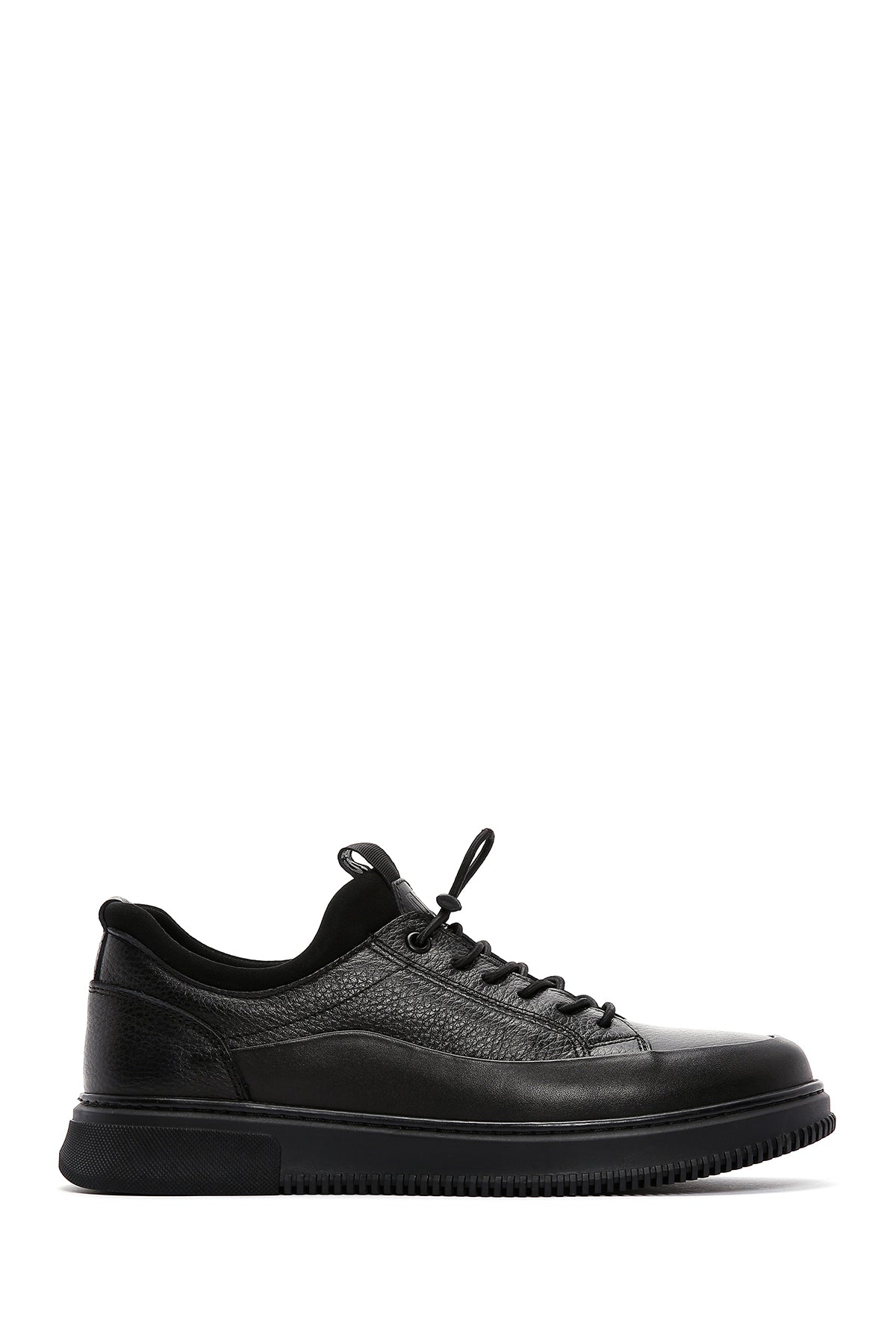 Men's Black Leather Sneaker 23WFD6083FT | Derimod