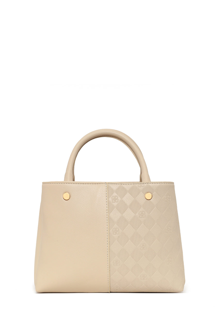 Women's Cream Long Strap Printed Classic Handbag