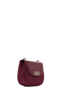 Women's Burgundy Chain Strap Printed Shoulder Bag | Derimod