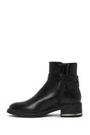 Women's Black Zippered Buckle Detailed Boots | Derimod