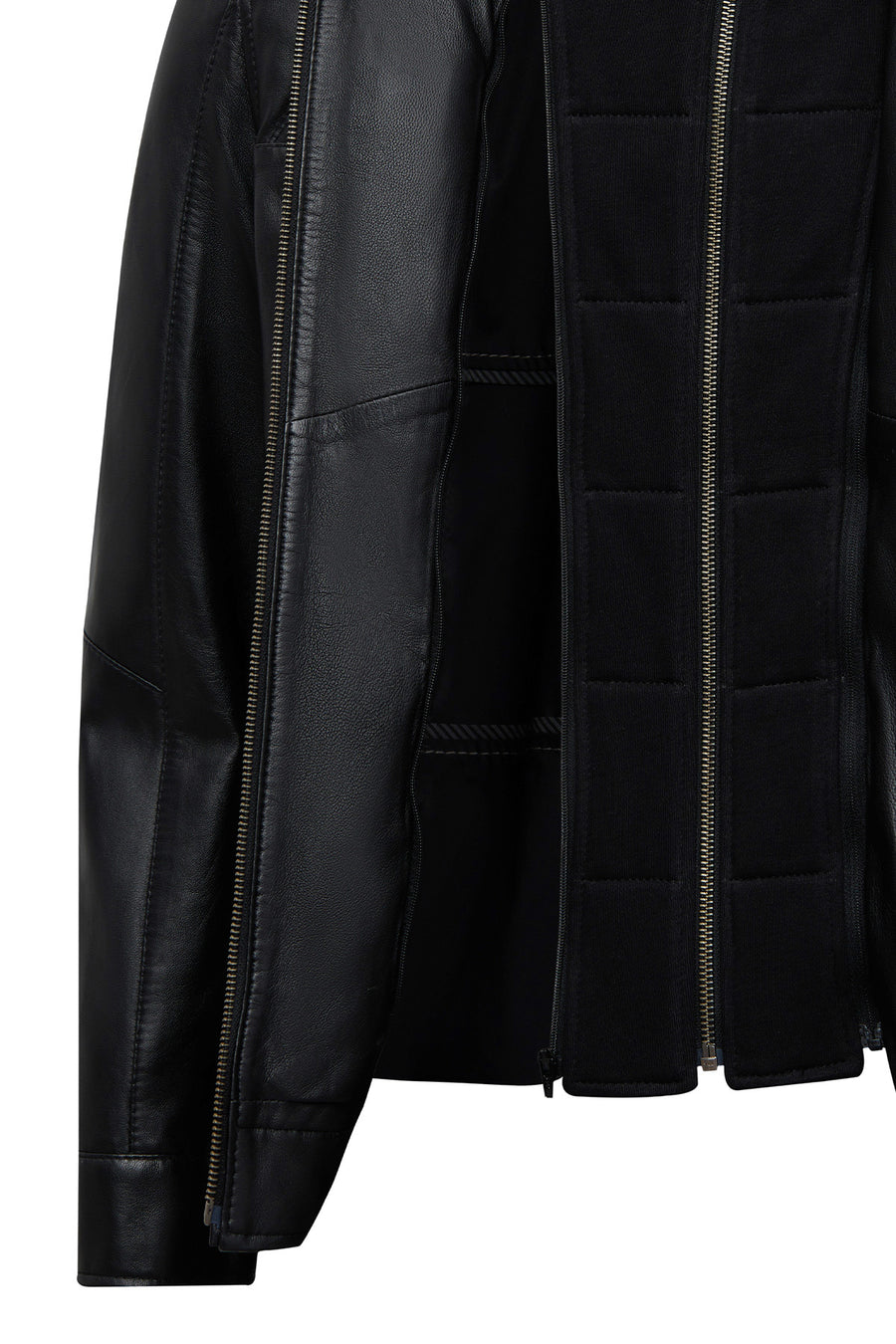 Elton Men's Black Turn-Down Collar Leather Jacket