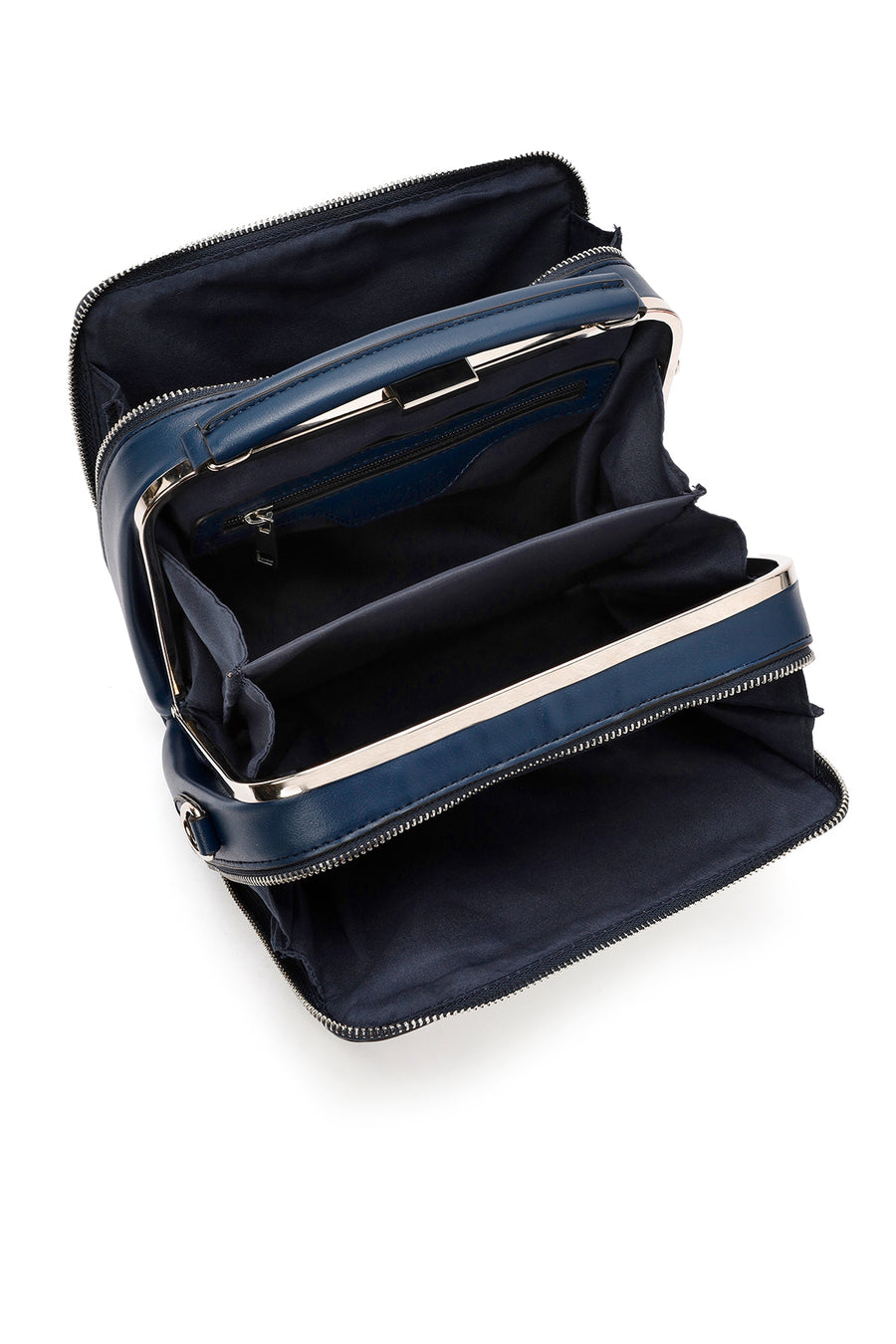 Women's Navy Blue Long Strap Patterned Handbag