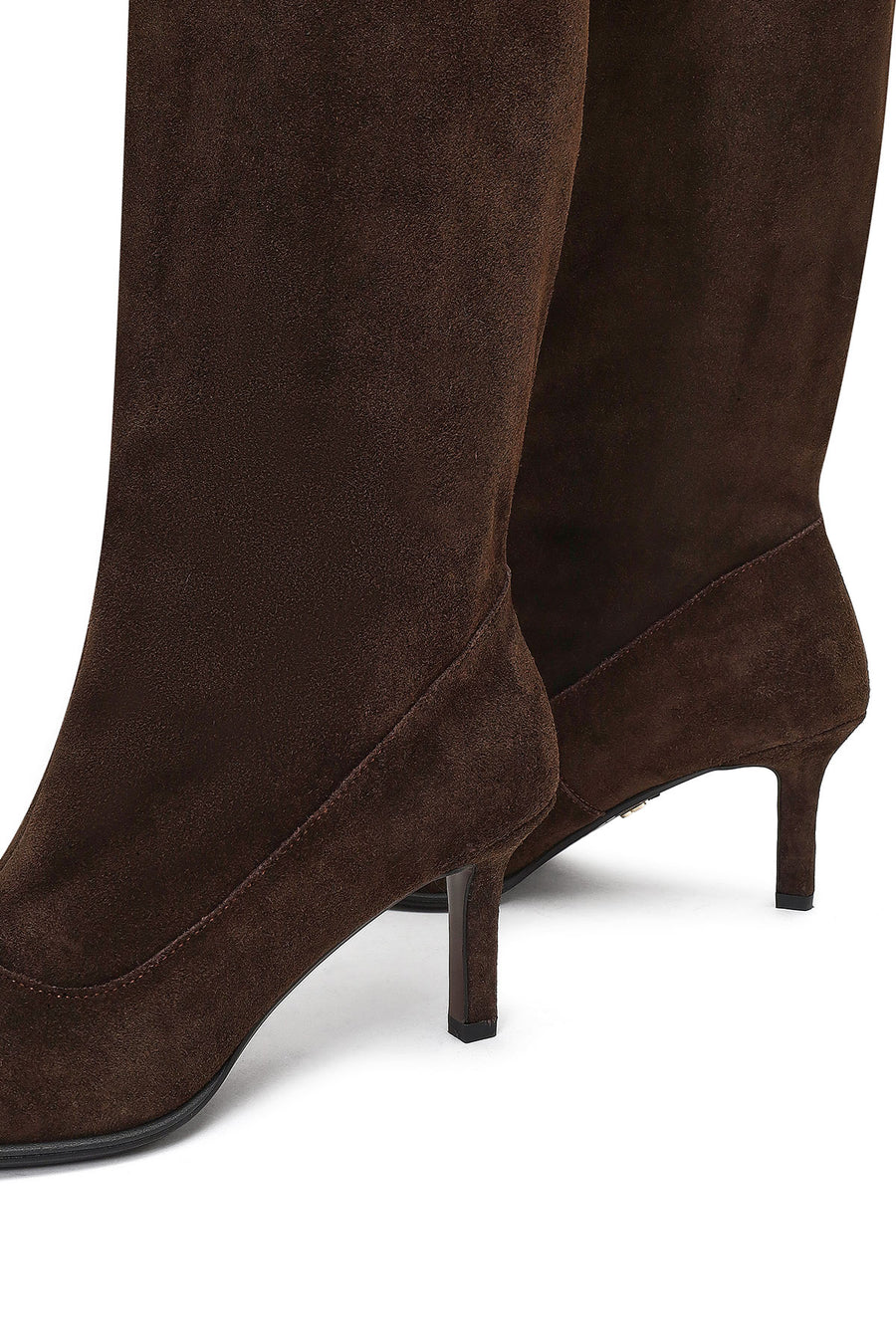 Women's Brown Thin Heeled Suede Leather Boot