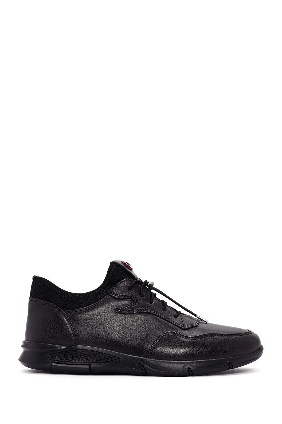 Men's Black Lace-up Leather Sneaker 24SFD670118 | Derimod