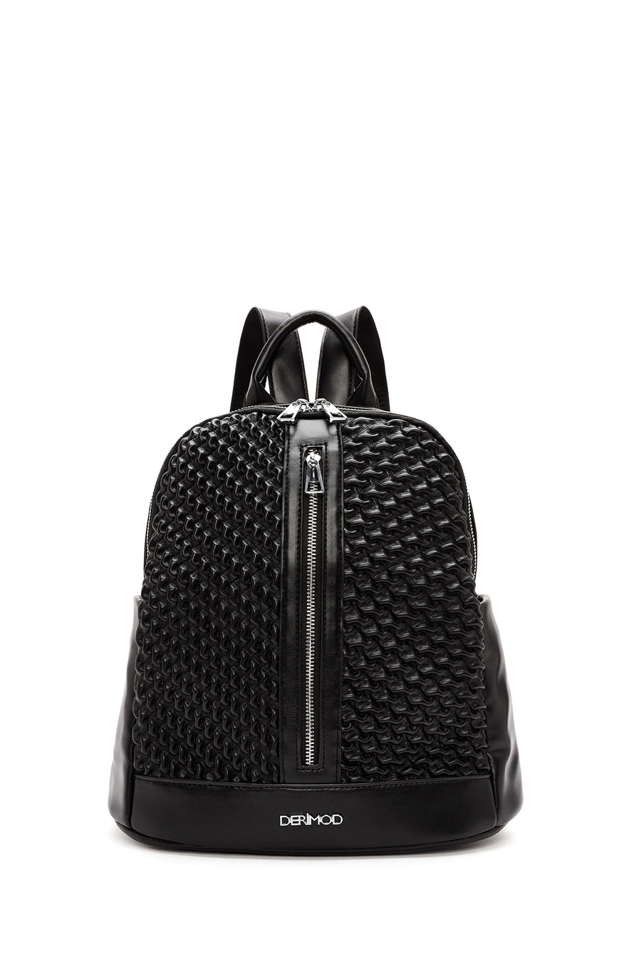 Women's Black Printed Backpack
