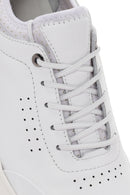 Men's White Lace-up Leather Sneaker | Derimod