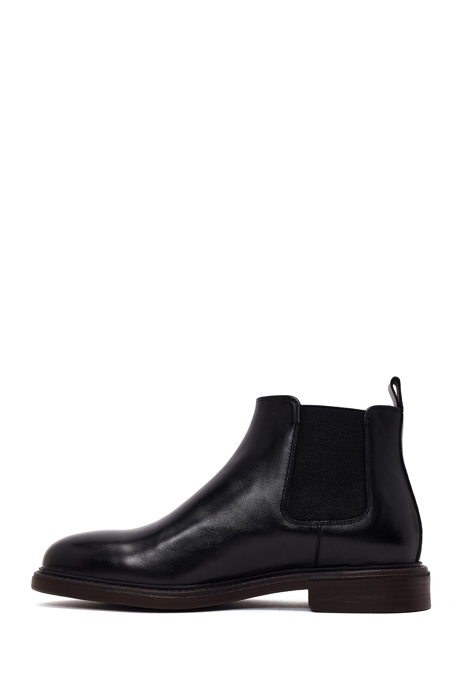 Male Black Leather Casual Chelsea Boots