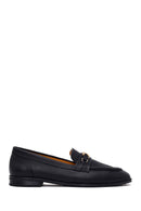 Kadın Siyah Tokalı Maskülen Deri Loafer | Derimod