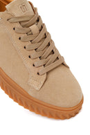 Erkek Bej Bağcıklı Süet Deri Casual Sneaker | Derimod