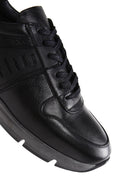 Men's Black Leather Casual Sneaker | Derimod