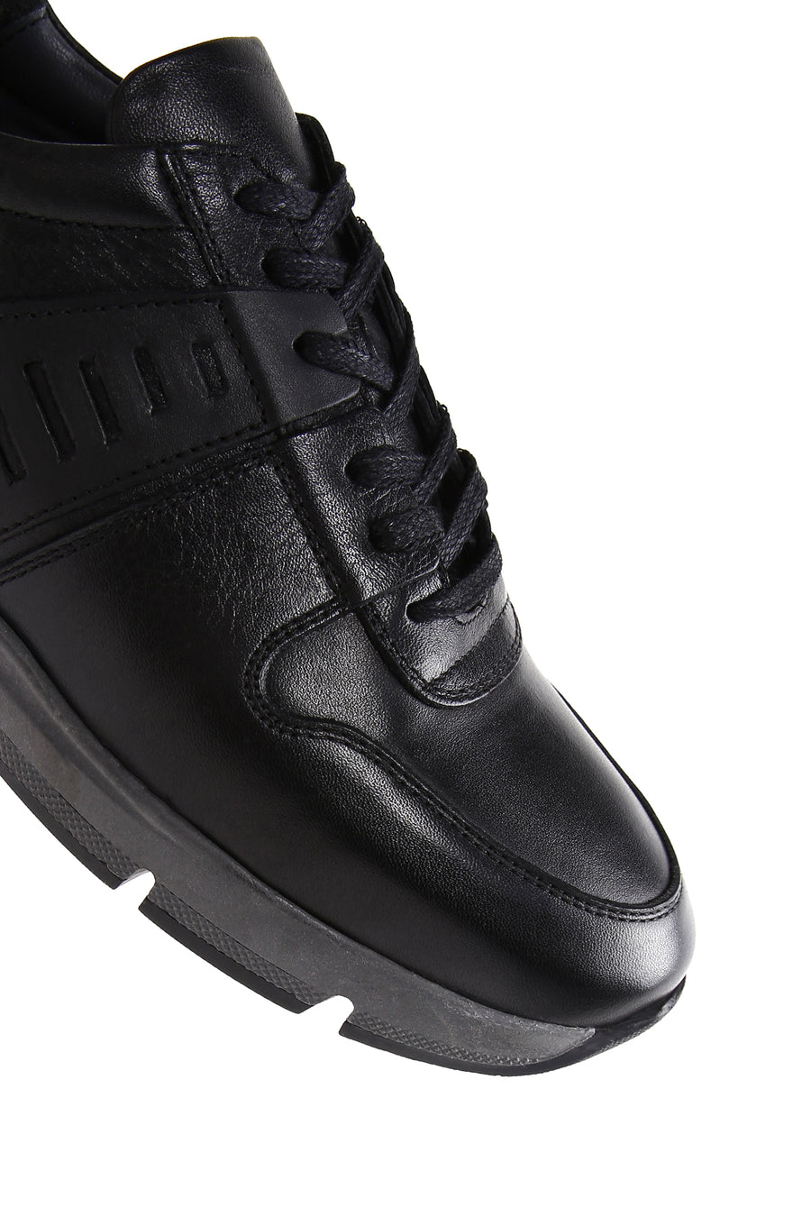 Erkek Siyah Deri Casual Casual Sneaker