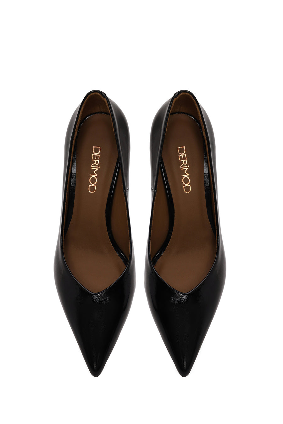 Woman Black Thin-Heeled Patent Leather Leather Stiletto