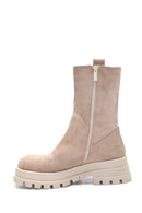 Women's Suede Thick Soled Boots | Derimod