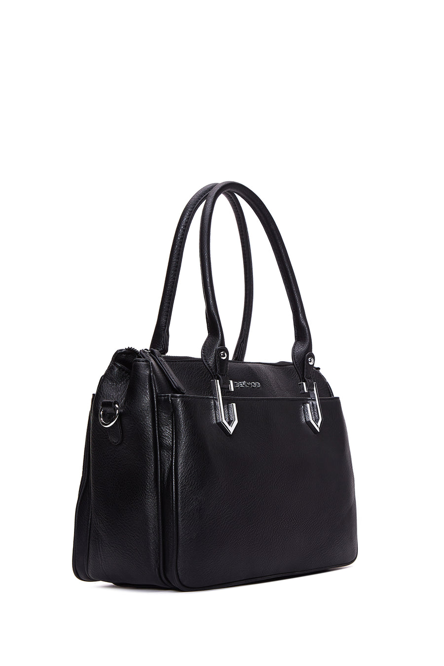 Woman Black Long Strap Printed Shoulder Bag
