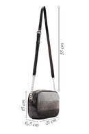 Women's Black Stone Long Strap Mini Crossbody Bag | Derimod