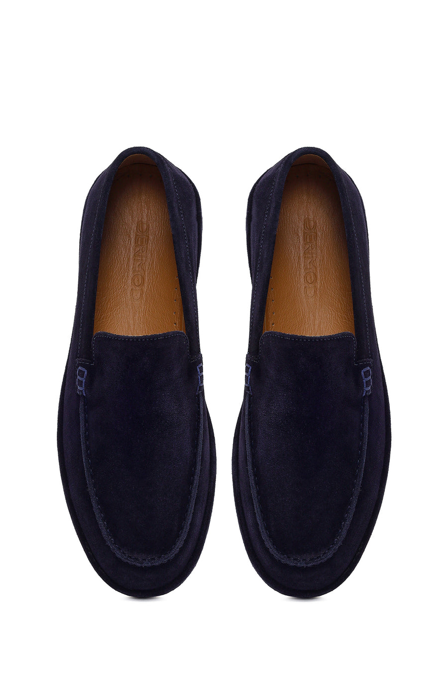 Men's Navy Blue Suede Leather Loafer