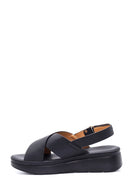 Women's Black Thick Sole Comfort Sandals | Derimod