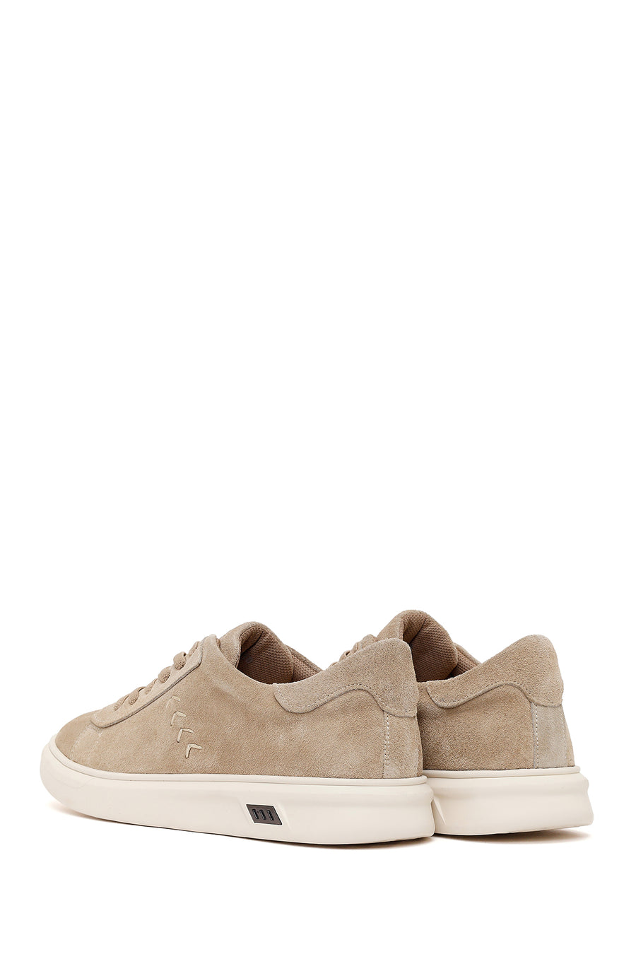 Male Beige Lace-up Suede Leather Sneaker