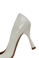 Women's Beige Buckle Detailed Heeled Leather Stiletto | Derimod