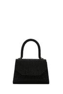 Women's Black Long Chain Strap Stone Cross Bag | Derimod