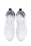 Men's White Leather Sneaker | Derimod