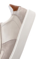 Men's Beige Thick Soled Leather Sneaker | Derimod